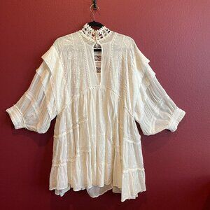 Free People Dreamy White Mini Dress; Size S